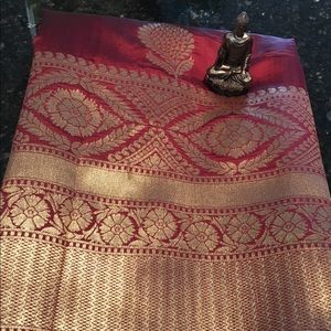 Magenta colour Baranase saree